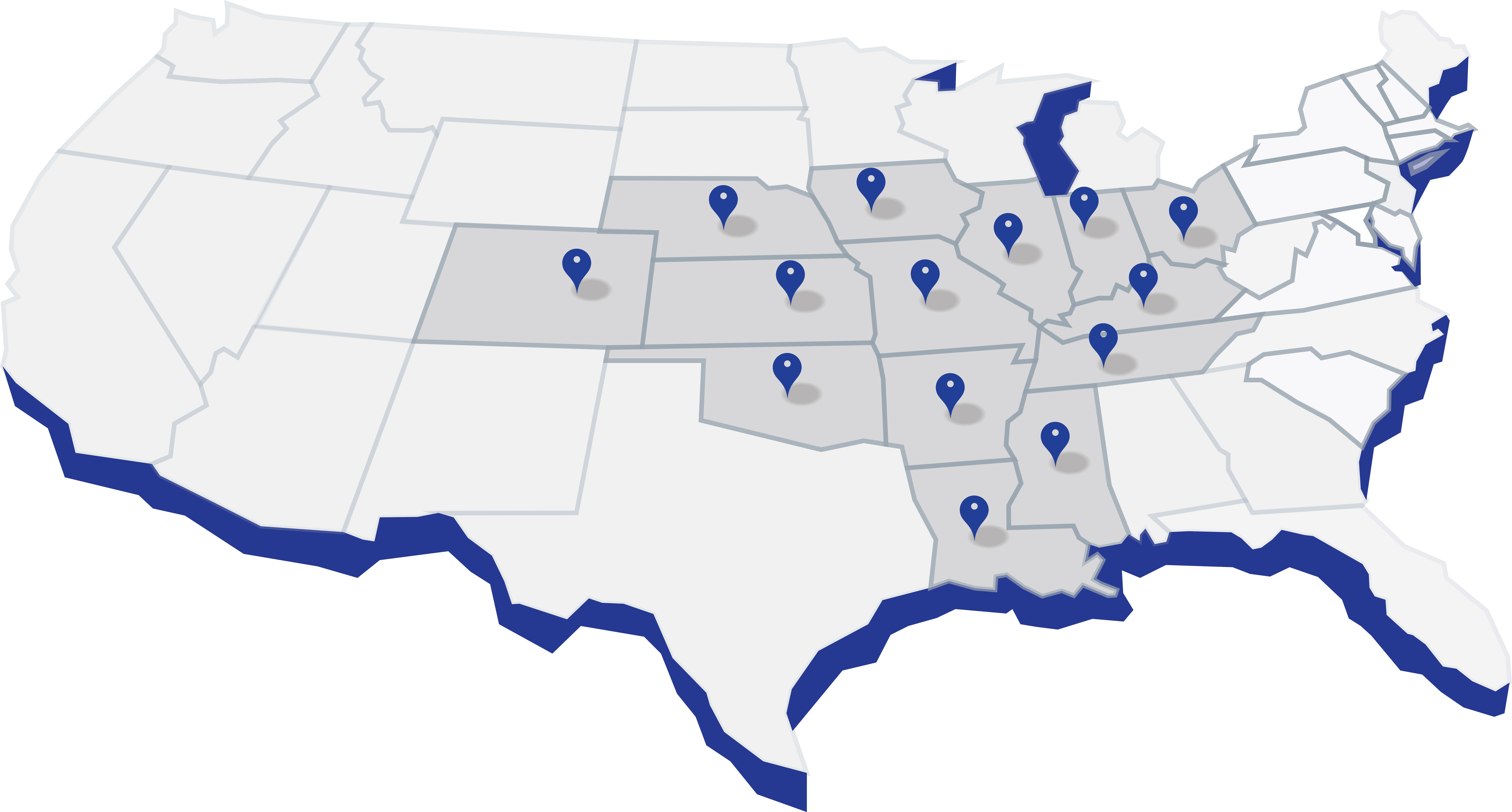 Shelter's States Map